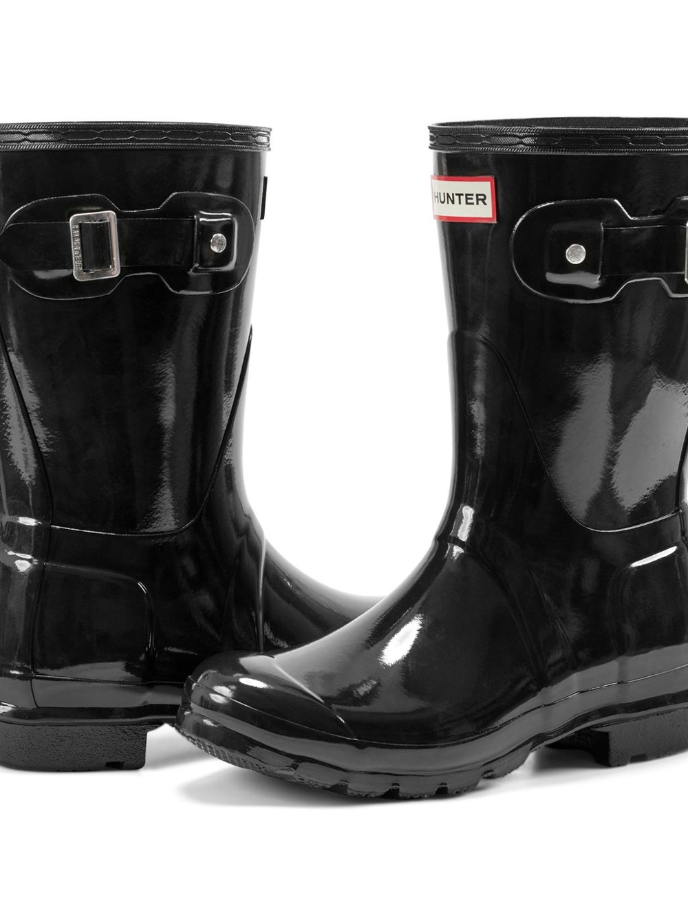 Hunter Short Gloss Black Rain Boots